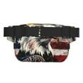 thumbnail image 3 of Bingfone Sacs Banane Rétro Aigle Américain pour Femmes Sacs de Taille à la Mode avec Sangle Réglable Imperméable Partout Sac Bandoulière pour Entraînement Course Voyage, 3 of 9