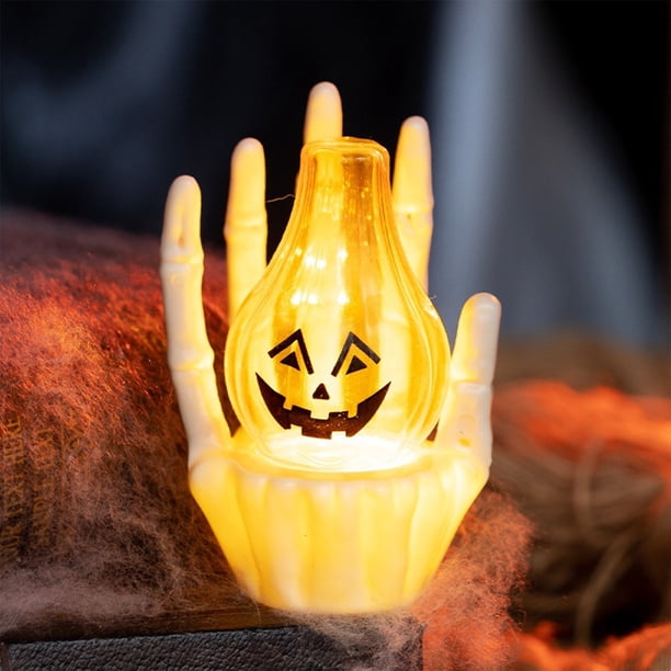 Decoraciones de Halloween, adornos de Halloween, regalos de Halloween, luz de noche luminosa de mano fantasma de Halloween, regalo, luces de calabaza, luces fantasma, adornos, decoración, juguetes col