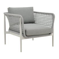 Rhodes Outdoor Patio Armchair in Aluminum