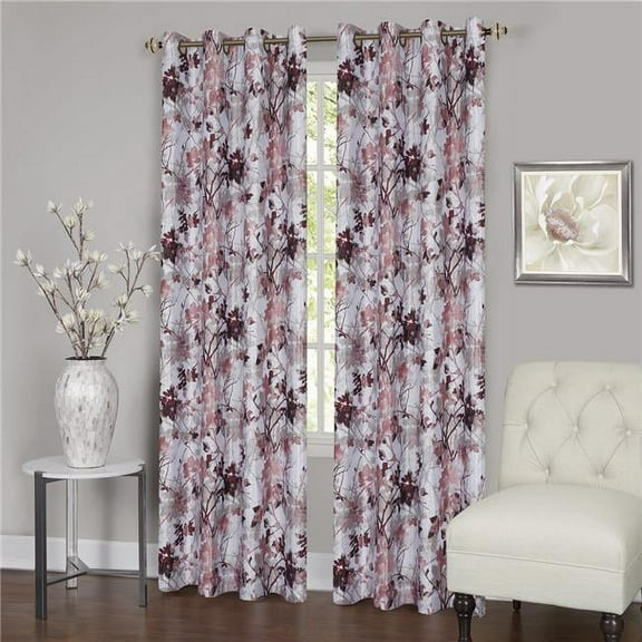 50 x 63 in. Tranquil - Lined Grommet Window Curtain Panel, Blush