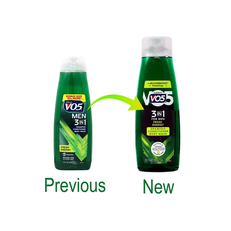 Alberto VO5 Men 3-In-1 Shampoo Conditioner Body Wash Fresh Energy