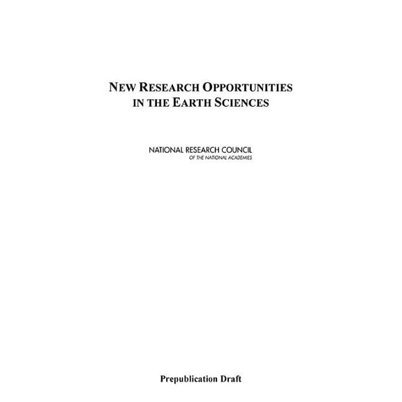 New Research Opportunities in the Earth Sciences, (Paperback)