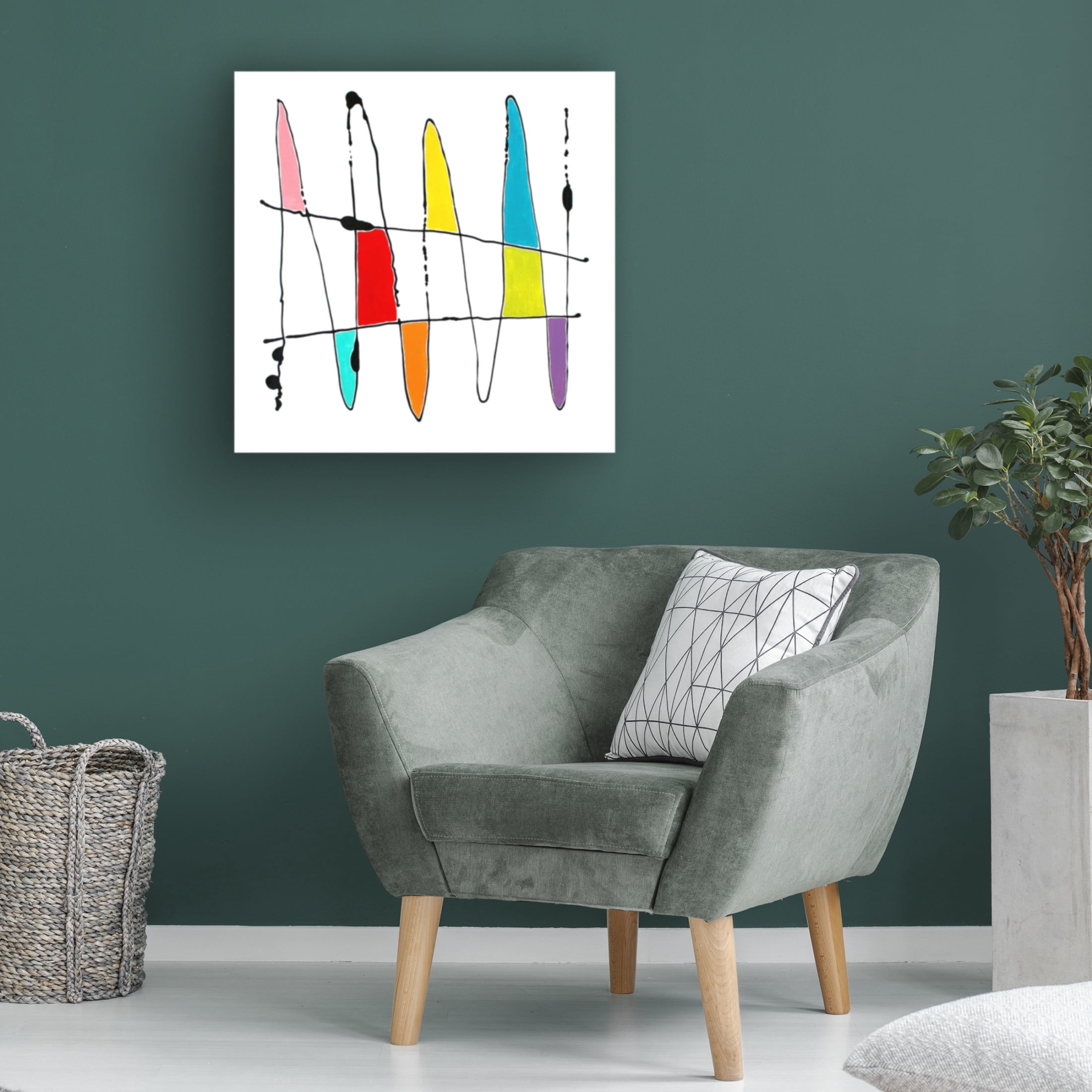 Canvas Wall Art - Sharon Pierce McCullough 'Mood Swings' Wall Art for Living Room, Bedroom, or Office Décor by Trademark Fine Art - 18 x 18 Inches