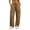 Khaki plus size cargo pants with pockets a1, variant on Cagogo Women Plus Size Cargo Wide Leg Drawstring Loose Pants with Pockets Casual Streetwear Long Trousers Elastic Waist Summer Lounge Pants, Navy 3XL