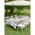 thumbnail image 4 of Outdoor Tablecloth with Umbrella Hole for Patio/Picnic/Party/Camping, Spring Flowers Waterproof Table Cloth Rectangle Table Cover Washable, Vintage Country Eucalyptus Leaves Plants (60"x 84"), 4 of 8