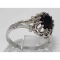 thumbnail image 4 of LBG British Made 925 Sterling Silver ring with Natural Sapphire Womens Promise Ring - 33 size options - Size 11.25, 4 of 7