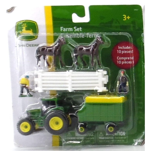Juego de granja John Deere ERTL Mini de 10 piezas John Deere John Deere