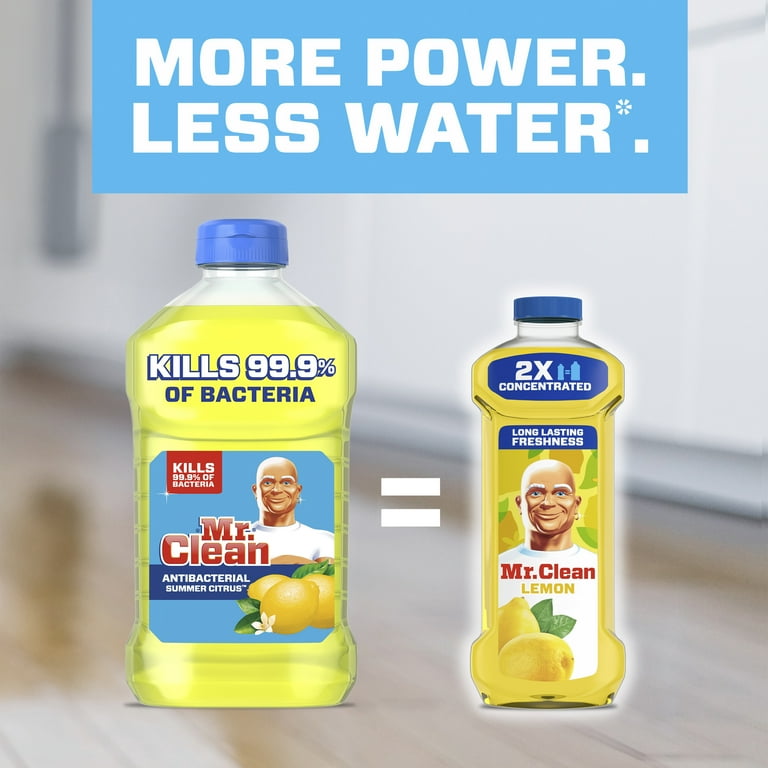 Mr. Clean 2X Concentrated Floor Cleaner, All Purpose Cleaner, Mop