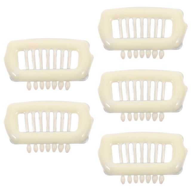 HOOWIFFY 5Ud Clips Decorativos Para Perros Y Pequeños En Material Resistente Y Color Beige