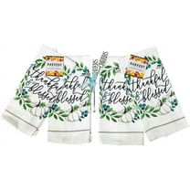 Serafina Home Fall Harvest Blue and White Pumpkins Kitchen Towels (Towel Set, 4pc)