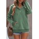 thumbnail image 4 of ABPHQTO Sudadera con capucha y bolsillo con botones a presión de mujer en verde, 4 of 5