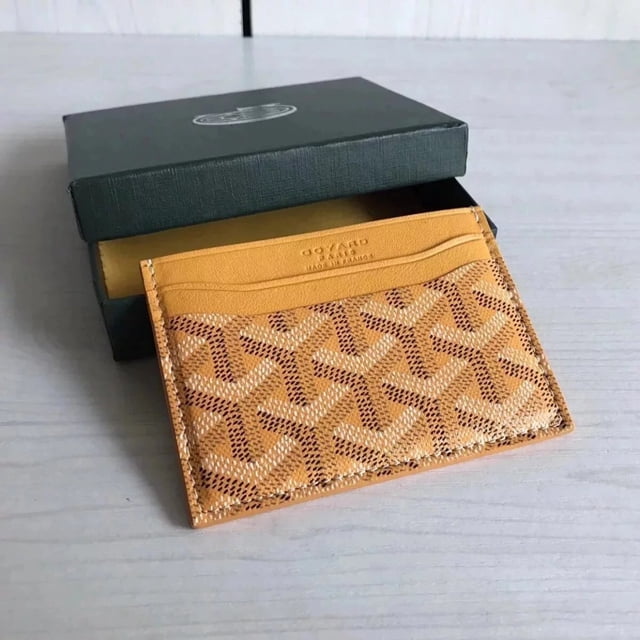 AAA + Top Goya goyard Dog Teeth Counter Fabric And Calfskin Ultra-Thin Style One Tarjetero 11 * 7.5