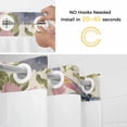 thumbnail image 3 of No Hook Shower Curtain with Snap in Liner, Oil Painting Style Spring Flowers Waterproof Fabric Bathroom Curtain Mesh Top Window, Dragonflies Floral Art Shower Curtains 72x72in, 3 of 9