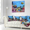 thumbnail image 2 of Designart Coral Colony on Reef Egypt - Animal Throw Pillow - 16x16, 2 of 4