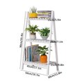 thumbnail image 4 of 3 Shelf Wood Ladder Bookcase Foldable Bookshelf Plant Stand Flower Pot Display Holder Home Garden Balcony Decor, 4 of 8