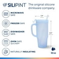 thumbnail image 6 of Silipint 32oz Silicone Tumbler with Handle, Flip Lid and Straw, BPA-Free Reusable Drinkware for Hot and Cold Beverages, Pack of 4, 6 of 8