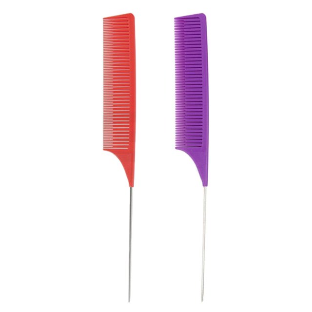 2 Piezas de Tejido de Plástico Que para El Cabello de Aluminio para Peines de Salón Zulema Peine de resaltado resistente al calor