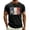 Black, variant on French Print Short Sleeve T Shirt Casual Summer Top