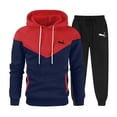 thumbnail image 4 of Sudadera con capucha con estampado para hombre, conjunto de ropa deportiva para exteriores, moda urbana sencilla, Top a juego de dos colores, otoño e invierno, novedad, 4 of 5