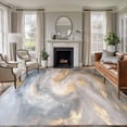 thumbnail image 2 of Yellow Grey Ombre Large Area Rugs for Bedroom Living Room, Soft Non Slip Carpet Bedside Rug, Modern Marble Ink Painting Abstract Rectangle Floor Cover Kitchen Accent Rug 8'x10' for Dining Room/Office, 2 of 9