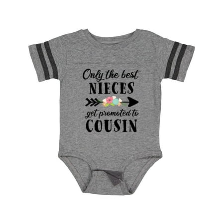 

Inktastic Only the Best Nieces Get Promoted to Cousin Gift Baby Boy or Baby Girl Bodysuit