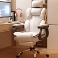 thumbnail image 2 of Swivel Work Office Chair &rlm;comfy Ergonomic Nordic Gaming Home Office Chair Computer Luxury Modern Bureaustoel Furniture SR50OC My Lux Decor Round, 2 of 26