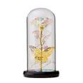 thumbnail image 2 of Glass Rose Flower for Valentines, Birthday Gifts for Women Mom Wife Girlfriend Her, Handmade Led Light Up Roses with Butterfly Tabletop Decor for Christmas Anniversary Wedding Gift, 2 of 4