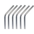 thumbnail image 2 of Reusable Stainless Steel Metal Drinking Straws - 8" Bent Straws w/ 2x Cleaning Brushes - 12 Pack, 2 of 5