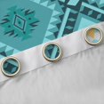 thumbnail image 4 of jejeloiu Vintage Aztec Rhombus Black Out Curtains,Cyan Bohemian Triangle Curtains Pack of 2 (42x63 Each),Boho Tribal Geometric Bedroom Curtains For Kids,Luxury Bedroom Decor, 4 of 6