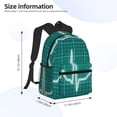 thumbnail image 3 of Goofa ECG Wave Print Casual Backpack for Women Men,Waterproof High School Bookbag,Lightweight Travel Daypack,Classic College Backpack,Laptob Backpack, 3 of 6