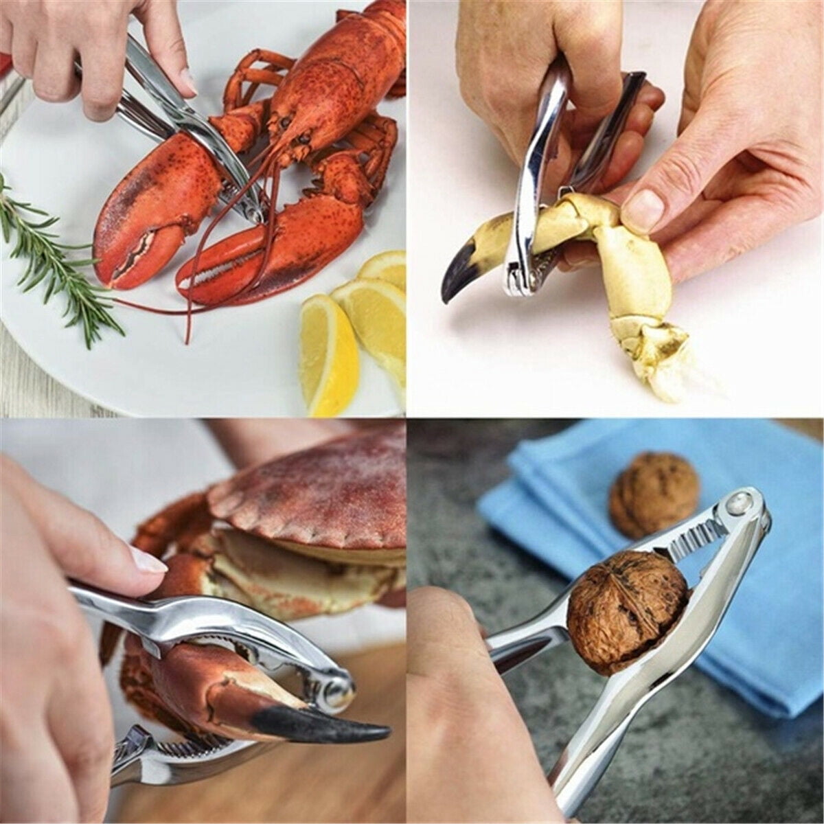 Lot Of 12pc Nut Lobster Crab Leg Cracker Set Free Shipping 