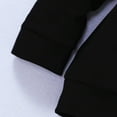 thumbnail image 6 of Toddler Baby Boy Clothes Baby Boy Outfits Hooded Long Sleeve Letter Print Tops Ripped Jeans Pants Set Baby Boy Fall Clothes Black 12-18 Months, 6 of 8