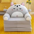 thumbnail image 1 of LINMOUA Cushion Plush Sofa Backrest Armchair 2 In 1 Foldable Sofa Cute Cartoon Lazy Sofa Flip Open Sofa Without Inner PP Cotton, 1 of 5