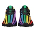 thumbnail image 3 of Unisex Rainbow Sneakers, LGBT Shoes for Men Women Lightweight Breathable Running Shoes Black Size 7, 3 of 7