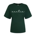 thumbnail image 5 of YHAJDS Women's Basic Tees AUNTIE Graphic Print Round Neck Short Sleeve Loose Summer Top, 5 of 6