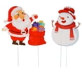 thumbnail image 1 of 2pcs Lovely Christmas Themed Lawn Signboard Hollowed-out Sign Christmas Prop, 1 of 10