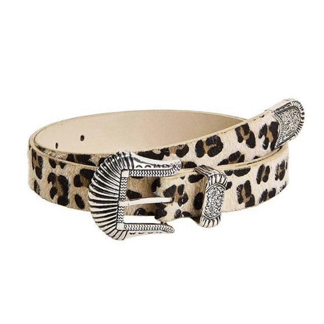 Retro Body Chain for Dress Stage Dancing for Women Girls Leopard Print Belt Hot Girl Easy Belt Cowboy Chain Coffee