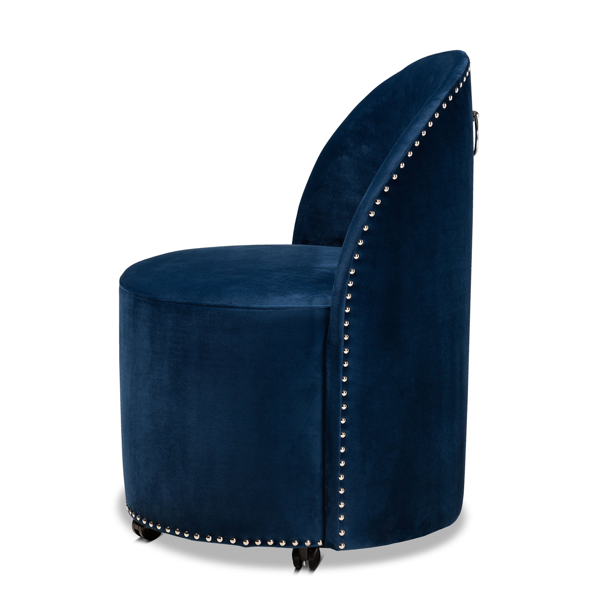 Baxton Studio Bethel Bucket Chair, Navy Blue