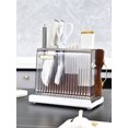 thumbnail image 3 of Estante de almacenamiento de cuchillos de lujo ligero para el hogar, estante de tabla de cortar integrado para cocina, palillos de drenaje, juego de lujo de luz verde matcha oso de fresa Electrónica, 3 of 7
