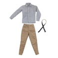 thumbnail image 1 of Camisa, pantalones y cinturón 1: 6 para de acción de 12 pulgadas , , HT PH, Enterbay Male Hot Stuffed Male Body Zulema Figura de acción Camisa a cuadros, 1 of 8