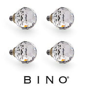 BINO 4-Pack Crystal Drawer Knobs - 1.5" Diameter (38mm), Bronze - Dresser Knobs for Dresser Drawers Crystal Knobs and Pulls Ha