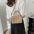 thumbnail image 2 of FLhrweasw Bolso para Mujer Bolso Celosía para Mujer Bolsos Mano Bolso Mano PU Bolso Hombro (caqui), 2 of 7