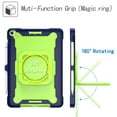 thumbnail image 4 of Dteck Kids Case for iPad 9th 8th 7th Generation 10.2 inch 2021 2020 2019,Shockproof Rubber Hybrid PC Hard Case with Shoulder Strap Handle Kickstand Kids Friendly Cover,Navy+Green, 4 of 8