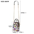 thumbnail image 2 of FORMRS Crossbody Bag for Women Quilted Travel Shoulder Cell Phone Purse with Chain Strap Handbag, Purple Retro Pattern, 2 of 7