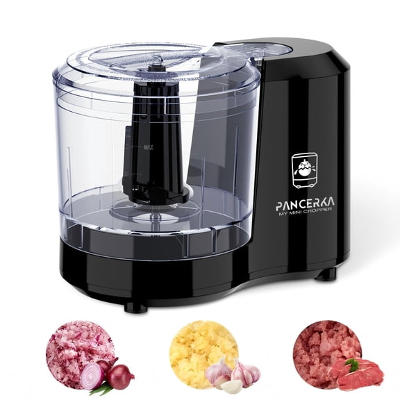 455086PANCERKA Electric Vegetable Chopper,Food Processor, Electric Food Chopper, Blenders for Kitchen and Baby Food Processor,Mixer Grinder for Dicing, Mincing, and Puree, Black