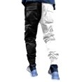thumbnail image 3 of Men's Reflective Cargo Pants - Drawstring Waist for Nighttime Outings & Streetwear Light Gray L, 3 of 3