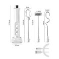 thumbnail image 5 of Handheld Rechargeable, Drink Mixer Electric Whisk for Coffee, Detachable With 3 Stainless Whisks, Hand Mixer for Lattes, Cappuccino, Matcha, Egg, （ White）, 5 of 5