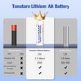 thumbnail image 3 of Baterías AA recargables de iones de litio Tanatare 3000mWh 1.5V, 3 of 8