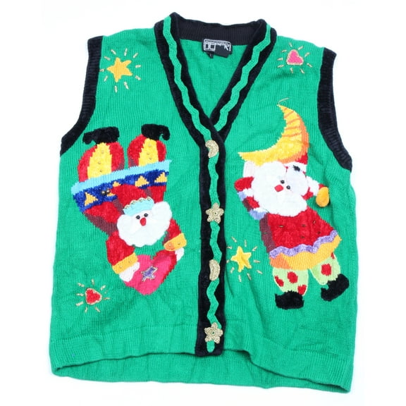 Vintage One of a kind Ugly Christmas Holiday Sweater Vest - Small