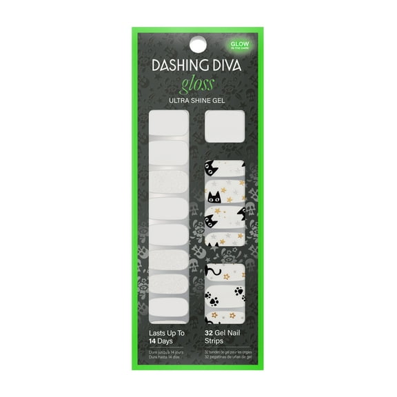 Dashing Diva Gloss Ultra Shine Gel Nail Stickers, Halloween Collection, Candy Claws, 32ct